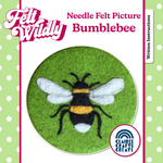 Load image into Gallery viewer, BEGINNER'S 2D Needle Felted Bumble Bee Picture Kit