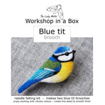Load image into Gallery viewer, Workshop in a Box - Needle Felted Blue Tit Brooch by The Lady Moth