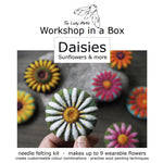Load image into Gallery viewer, Workshop in a Box - Needle Felted Daisies by The Lady Moth