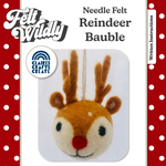 Load image into Gallery viewer, Reindeer Baubles - Needle Felting Kit