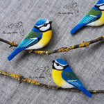 Load image into Gallery viewer, Workshop in a Box - Needle Felted Blue Tit Brooch by The Lady Moth