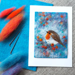 Load image into Gallery viewer, Workshop in a Box - Needle Felted Robin Wool Painting by The Lady Moth.