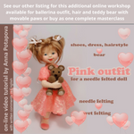 Load image into Gallery viewer, Online Needle Felting Workshop by Anna Potapova - 'Child' doll - kit with 1 hour 45 minutes online video tutorial