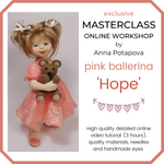 Load image into Gallery viewer, Masterclass Online Felting Workshop by Anna Potapova - 'Hope' ballerina doll - kit with 3 hour online video tutorial
