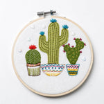 Load image into Gallery viewer, Cactus Felt Applique Hoop by Corinne Lapierre
