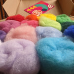 Load image into Gallery viewer, Rainbow Collection - Carded New Zealand Wool DHG 'Maori' 20g Batts x 16 colours