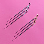Load image into Gallery viewer, Extra Fine Felting Needles Set: 40 Gauge Triangle (SILVER) & 42 Gauge Triangular (GOLD)