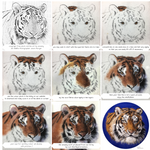 Load image into Gallery viewer, Needle Felted Tiger Picture Kit
