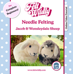 Load image into Gallery viewer, Workshop in a Box - Introduction to Needle Felting - Jacob and Wensleydale Sheep!
