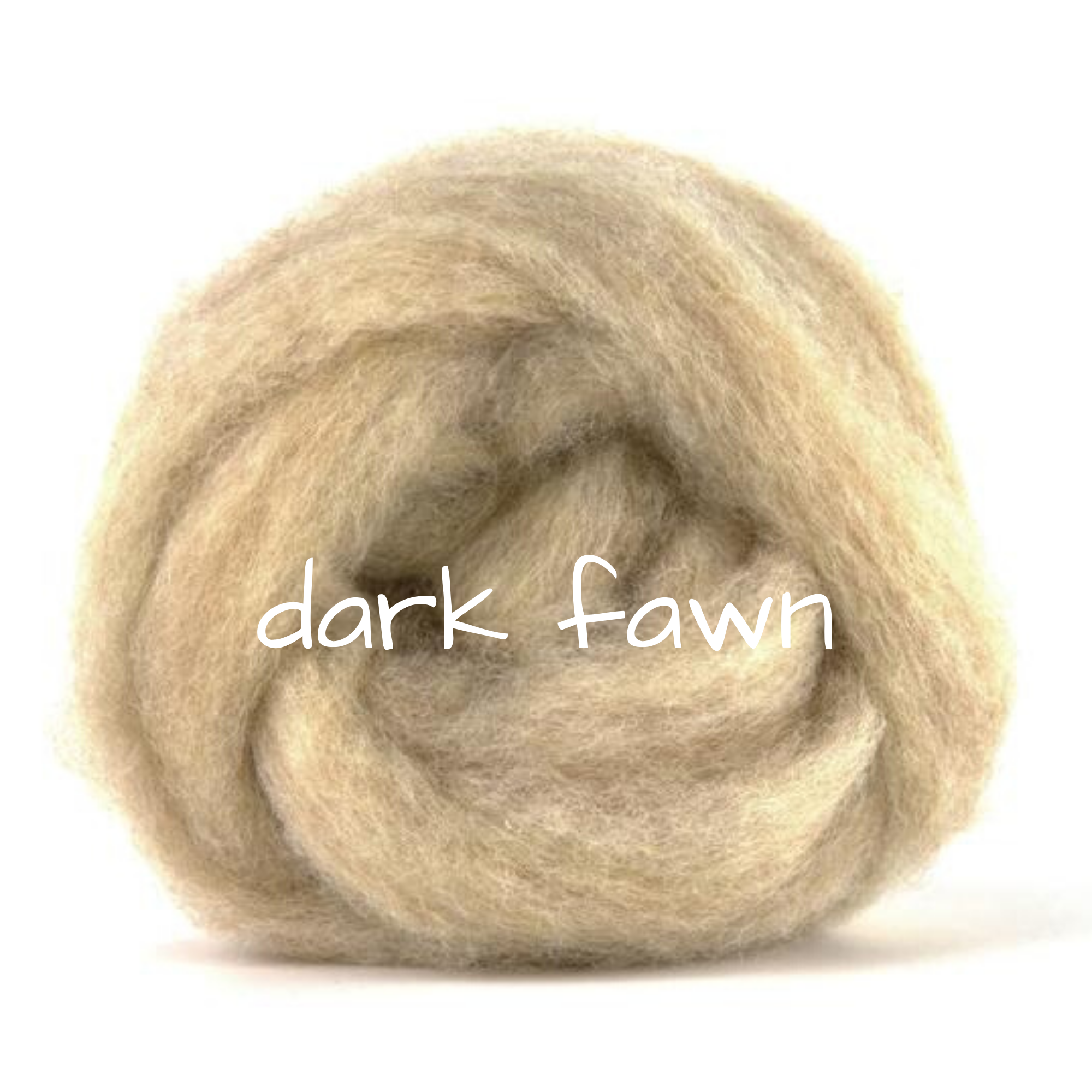 Carded Corriedale Slivers - Dark Fawn