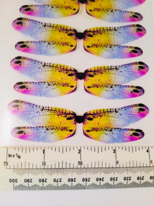 Dragonfly Wings Yellow/Blue/Purple