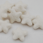 Load image into Gallery viewer, Handmade 100% Wool Star - 4-4.5cm - Ivory White