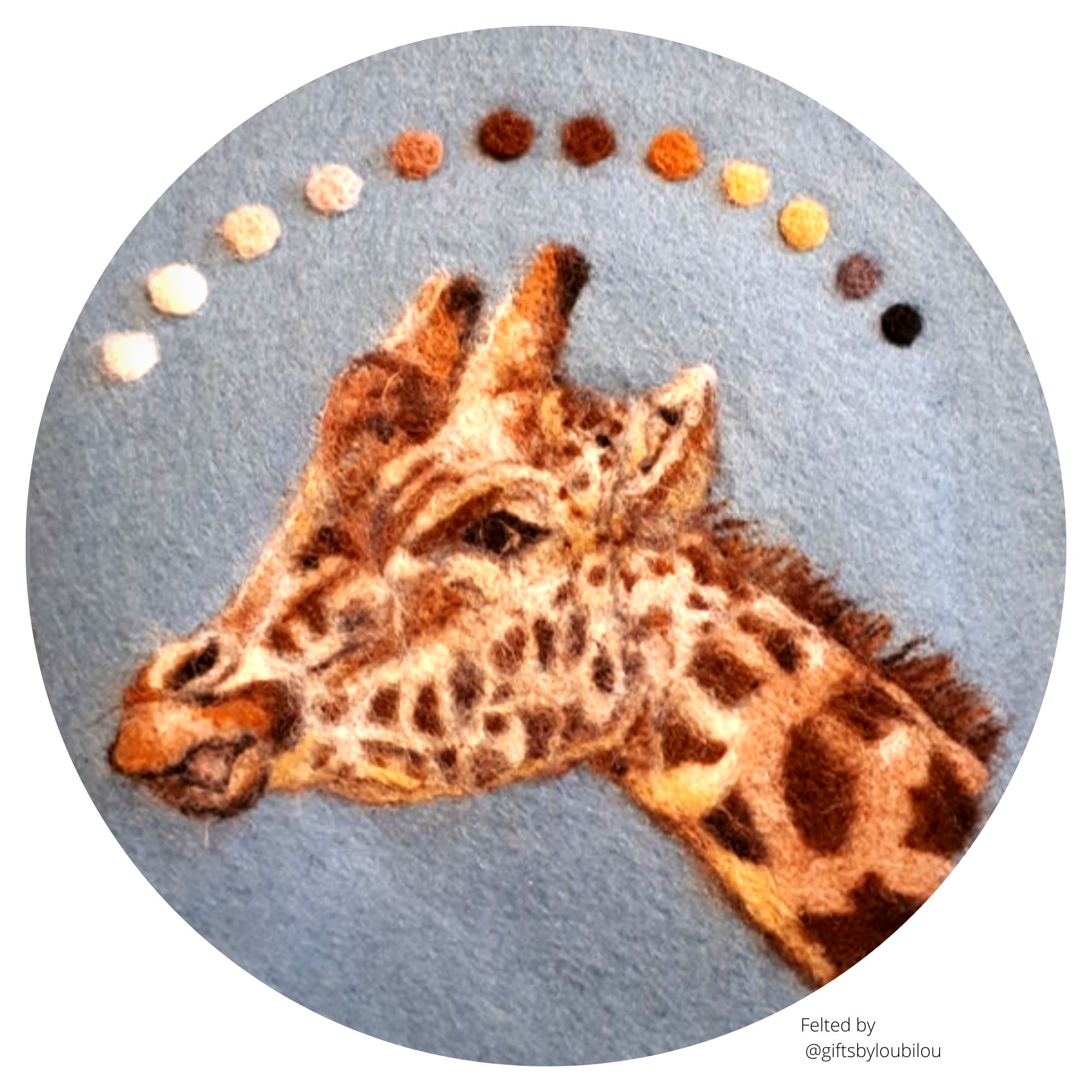 Needle Felted Giraffe Picture Kit