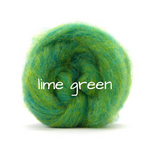 Load image into Gallery viewer, Carded Corriedale Slivers - Lemon Lime