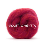 Load image into Gallery viewer, Carded Corriedale Slivers - Sour Cherry