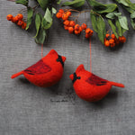 Load image into Gallery viewer, Online Video Tutorial - Needle Felted Red Cardinal Ornament by The Lady Moth
