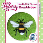 Load image into Gallery viewer, BEGINNER&#39;S  2D Needle Felted Bumble Bee Picture Kit
