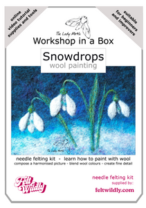 *NEW* Workshop in a Box - Needle Felted Snowdrops by The Lady Moth.