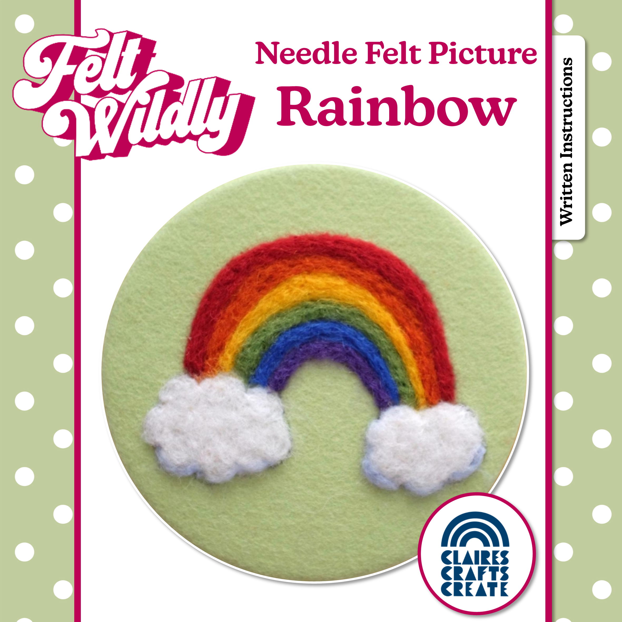 Rainbow Kit - Needle Felted Picture Kit