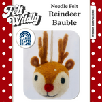 Load image into Gallery viewer, Reindeer Baubles - Needle Felting Kit
