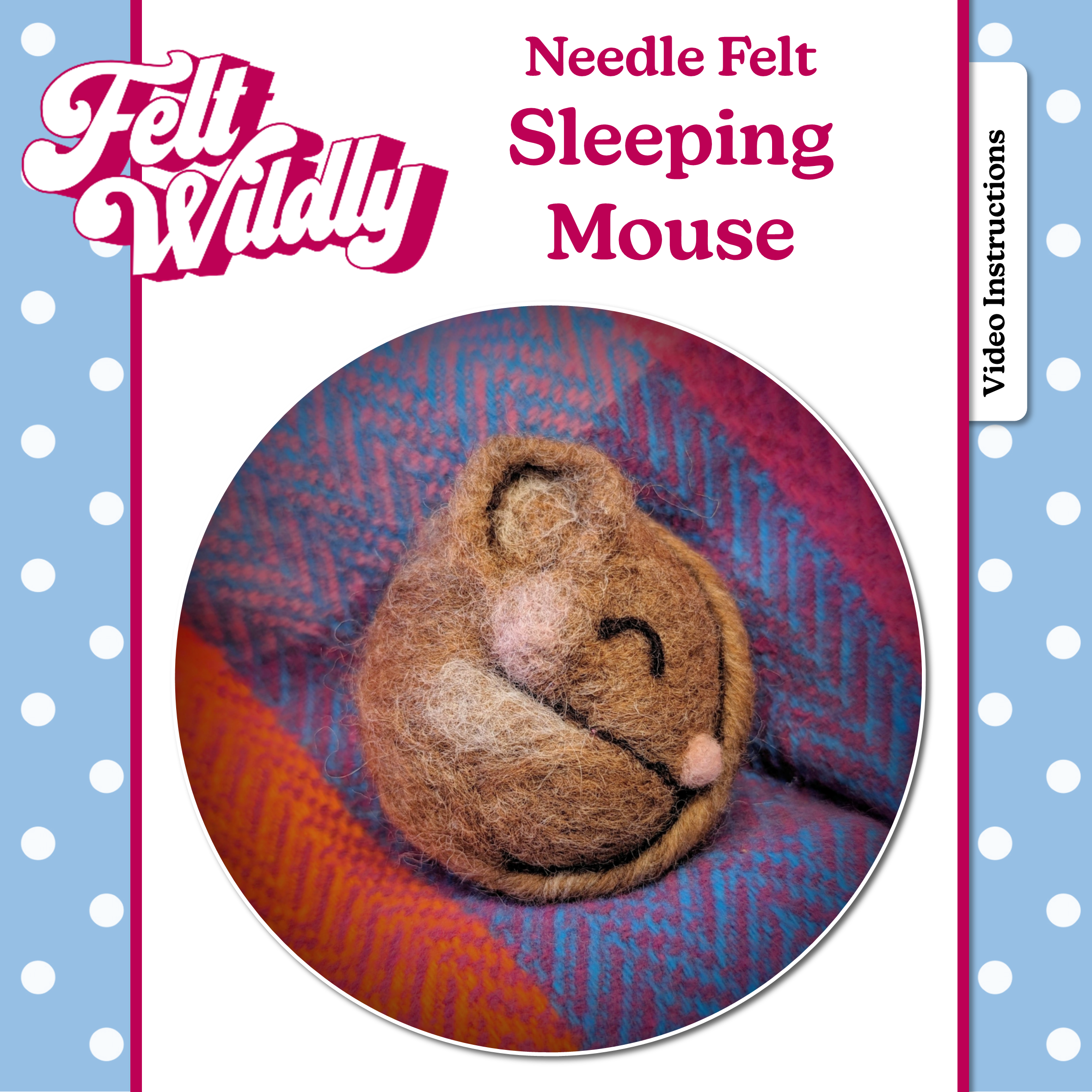 Sleepy Harvest Mouse Needle Felting Kit