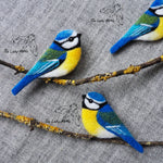 Load image into Gallery viewer, Workshop in a Box - Needle Felted Blue Tit Brooch by The Lady Moth
