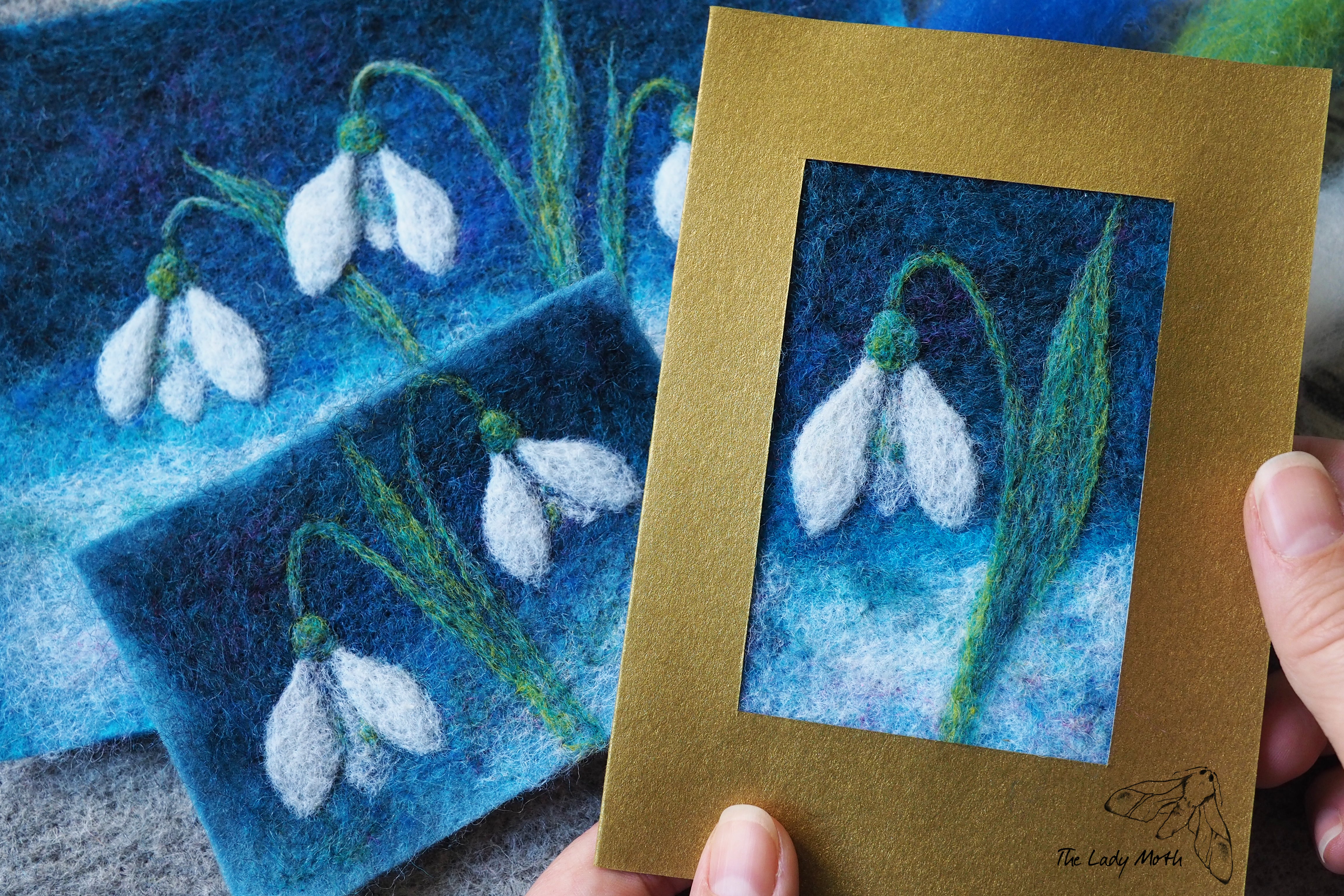 *NEW* Workshop in a Box - Needle Felted Snowdrops by The Lady Moth.
