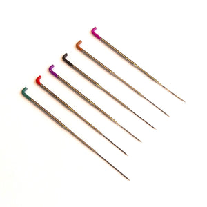 Starter Set of 6 Colour Coded Felting Needles - with Guide