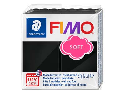 FIMO Soft Black 57g - PERFECT FOR REALISTIC NOSES, BEAKS, ETC!