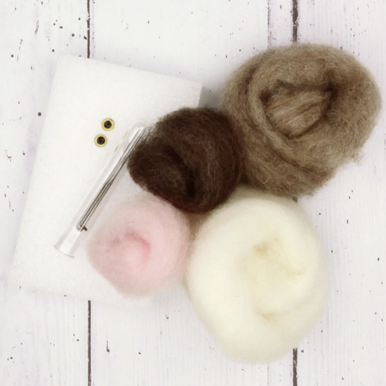 Baby Bunny - Needle Felting Kit by The Crafty Kit Company