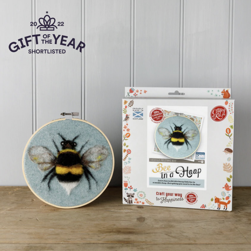 Bee in a Hoop - Felting Kit by The Crafty Kit Company