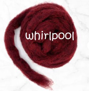 Carded Corriedale Slivers - Whirlpool
