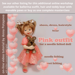 Load image into Gallery viewer, Online Needle Felting Workshop by Anna Potapova - &#39;Child&#39; doll - kit with 1 hour 45 minutes online video tutorial  INCLUDES *FREE DELIVERY
