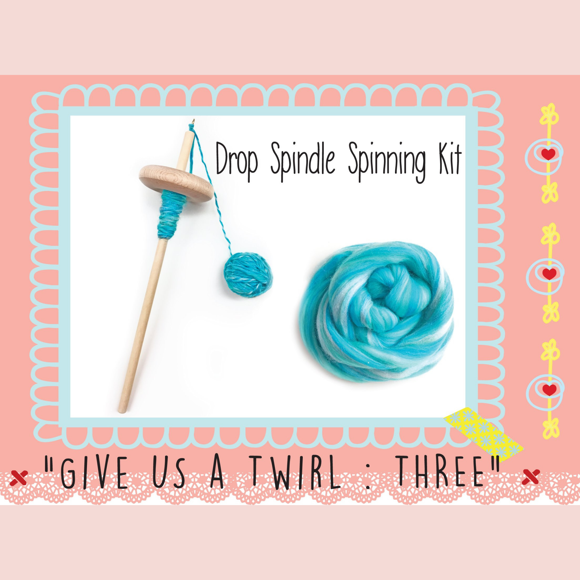 Give Us a Twirl Three DROP SPINDLE KIT - Gillian Gladrag
