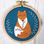 Load image into Gallery viewer, Fox Applique Mini Hoop by Corinne Lapierre
