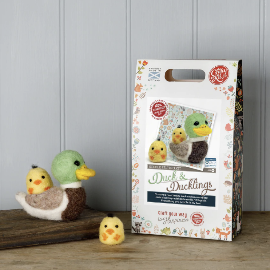 Duck & Ducklings - Needle Felting Kit by The Crafty Kit Company