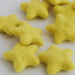 Load image into Gallery viewer, Handmade 100% Wool Star - approx 3.5cm - Yellow
