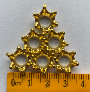 Pack of 6 Miniature Gold Coloured Crowns