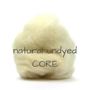 Carded Corriedale Slivers - Natural Undyed (perfect for CORE)