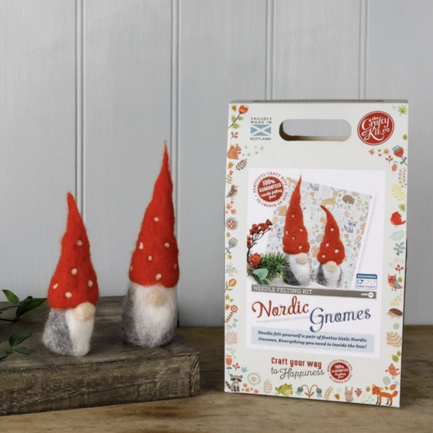 Nordic Gnomes Needle Felting Kit by The Crafty Kit Company
