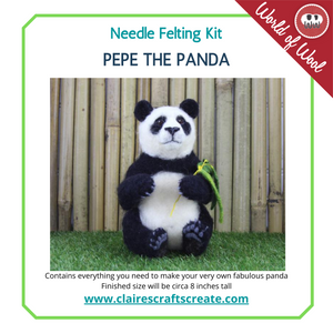 Pepe the Panda  Needle Felting Kit