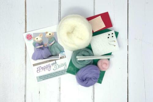 Poppy and Daisy - Needle Felting Kit by The Crafty Kit Company