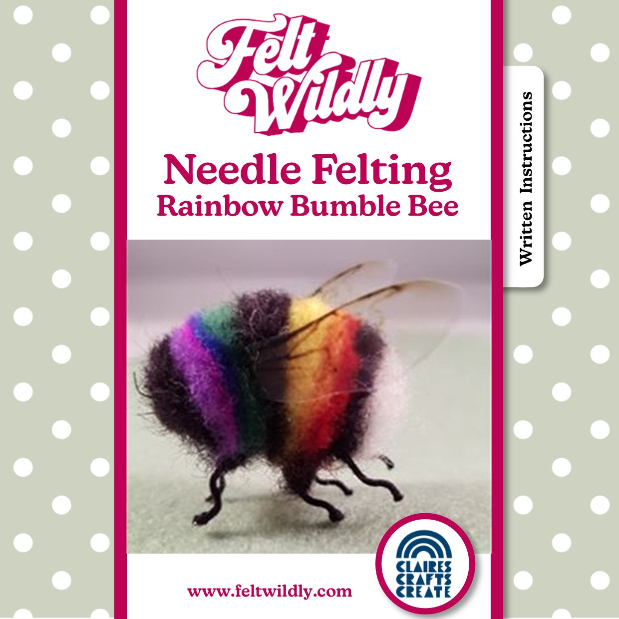 Rainbow Bumble Bees 3D Needle Felting Kit - CCC
