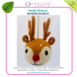 Load image into Gallery viewer, Reindeer Baubles Needle Felting Kit

