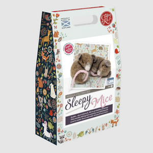 Sleepy Mice - Needle Felting Kit by The Crafty Kit Company