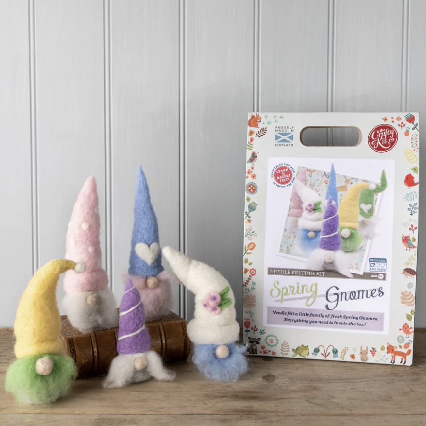 Spring Gnomes - Needle Felting Kit by The Crafty Kit Company