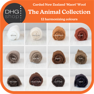 The Animal Collection - Carded New Zealand Wool DHG 'Maori' Batts