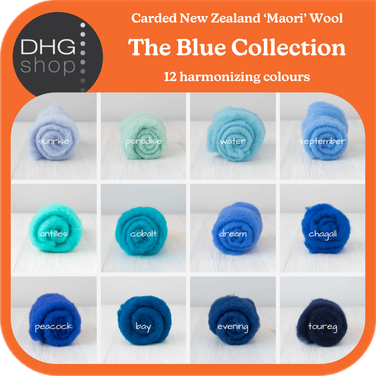 The Blue Collection - Carded New Zealand Wool DHG 'Maori' Batts