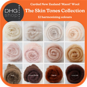 The Skin Tones Collection - Carded New Zealand Wool DHG 'Maori' Batts