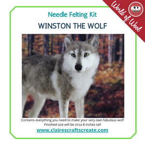 Winston the Wolf Artisan Needle Felting WOW Kit